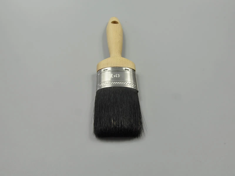 Black hard bristle paint brush